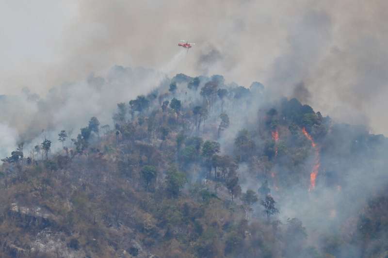 The blaze comes as Thailand grapples with a spike in pollution caused in part by agricultural burning