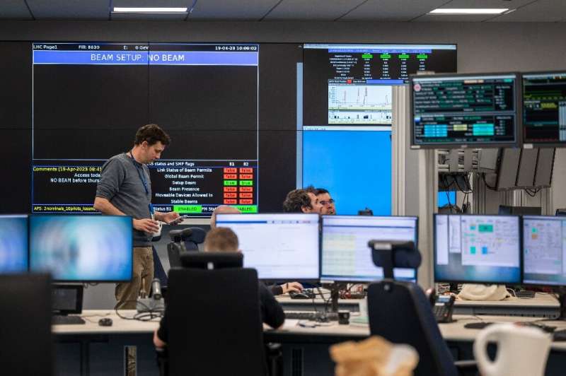 The control centre at the European Organization for the Future Circular Collider (FCC) particle smasher in Geneva
