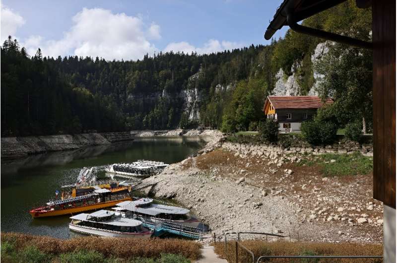 The Doubs river in France has hit very low levels