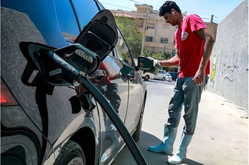 The number of electric vehicles on Jordan's roads jumped 167 percent in 2022