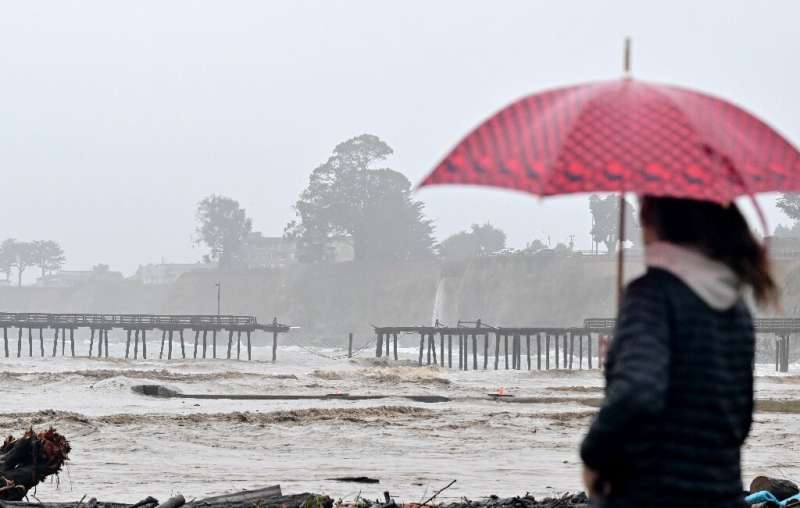 The pier at Capitola Wharf took a hammering in the bad weather