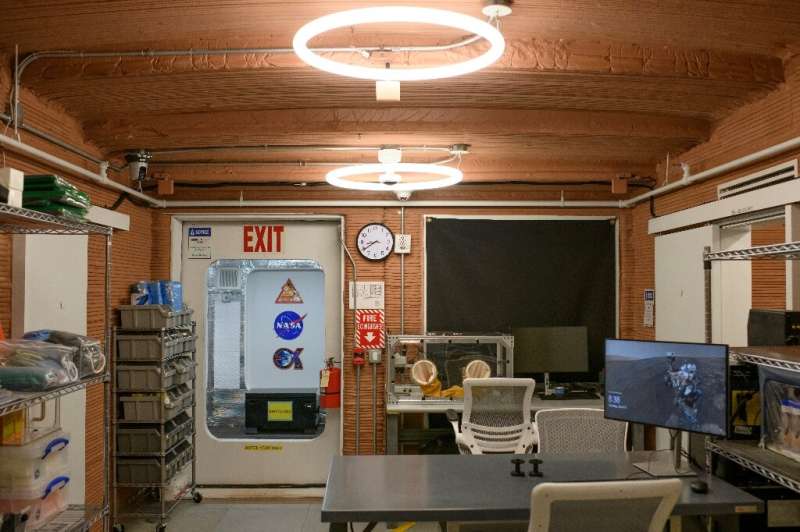 The workroom in Mars Dune Alpha at the Johnson Space center