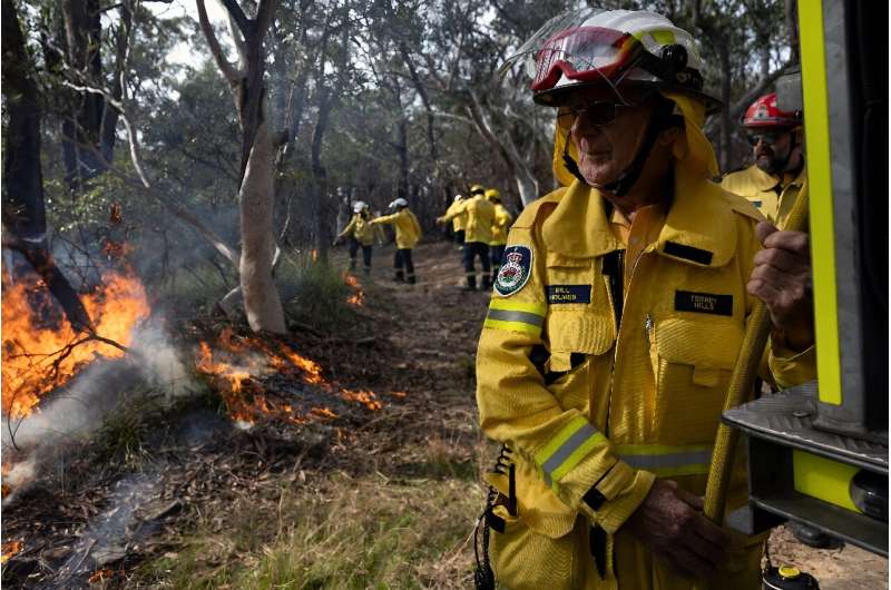 There are fears Australia's volunteer firefighters may not be able to cope if climate change makes fires even more intense and frequent