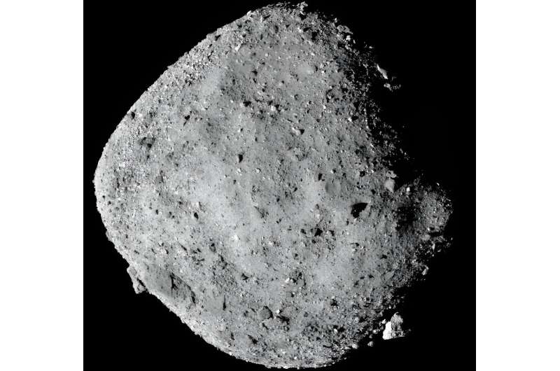 This image, taken by NASA's Osiris-Rex probe on December 2, 2018, shows the asteroid Bennu