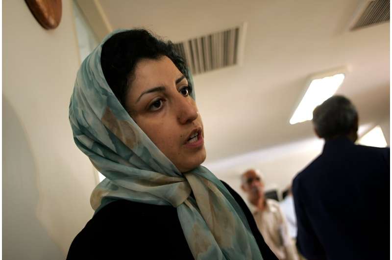 This year's Nobel Peace Prize was awarded to imprisoned Iranian women's rights campaigner Narges Mohammadi, seen here in 2007