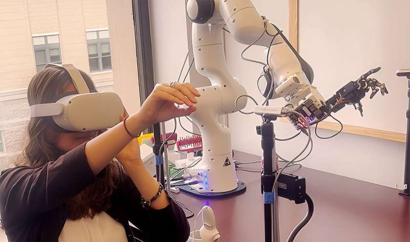 Training robotic arms with a hands-off approach