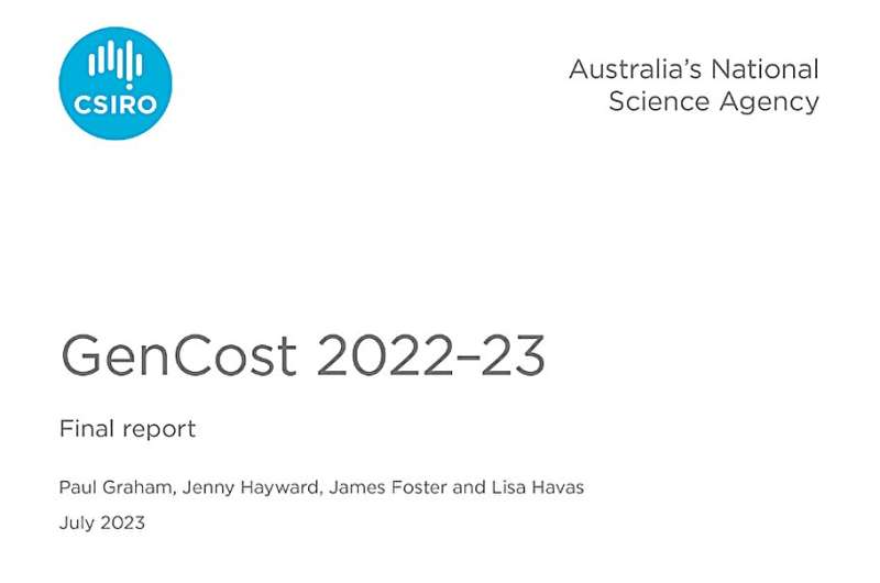 Understanding the cost of Australia's energy transition