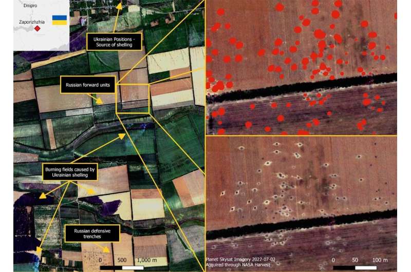 Unexploded ordnance is scattered across Ukraine's front lines—researchers are mapping hot spots with AI