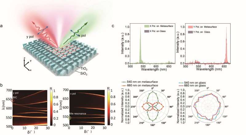 Upconversion photoluminescence appears to shine polarized and brighter