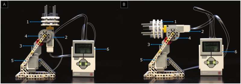 Using a LEGO robot as a gradient mixer to purify DNA origami nanostructures