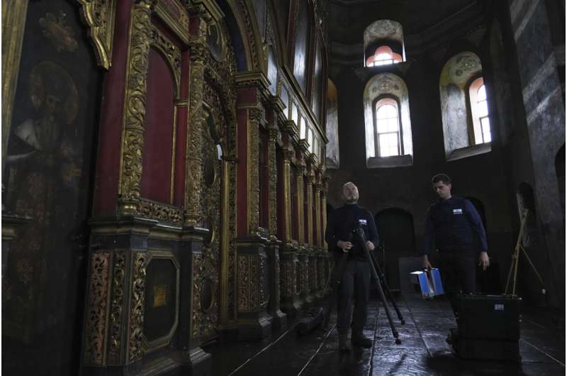 Using high-tech laser gear, UN-backed team scans Ukraine historical sites to preserve them amid war
