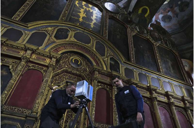 Using high-tech laser gear, UN-backed team scans Ukraine historical sites to preserve them amid war