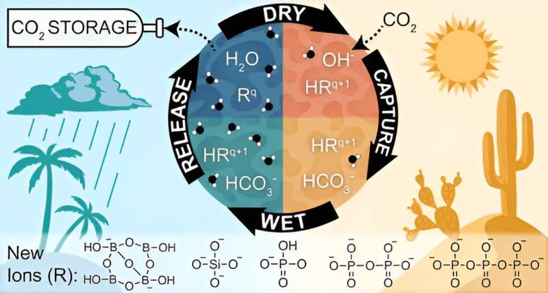 Sử dụng công nghệ cung cấp độ ẩm, các nhà nghiên cứu tìm thấy một số ion mới tạo điều kiện cho quá trình cô lập carbon năng lượng thấp