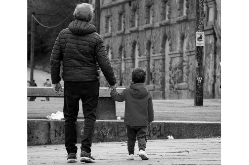 walking with child