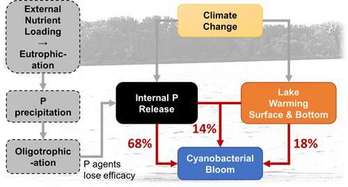 Warming and internal nutrient loading together interfere with long-term stability of lake restoration