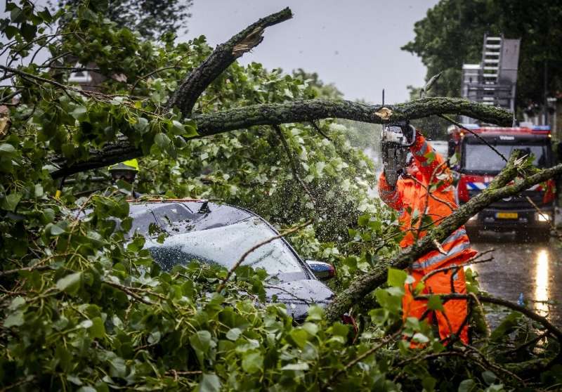 Weather experts said it was the strongest summer storm ever to hit the Netherlands