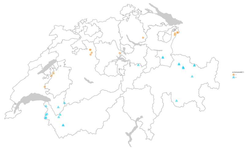 Where should wind turbines be constructed in Switzerland?