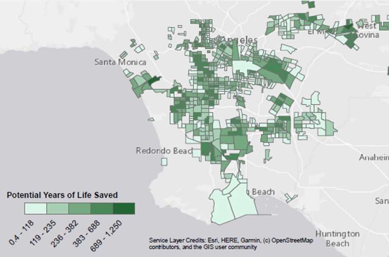 Would more parks and trees help L.A. County residents live longer?