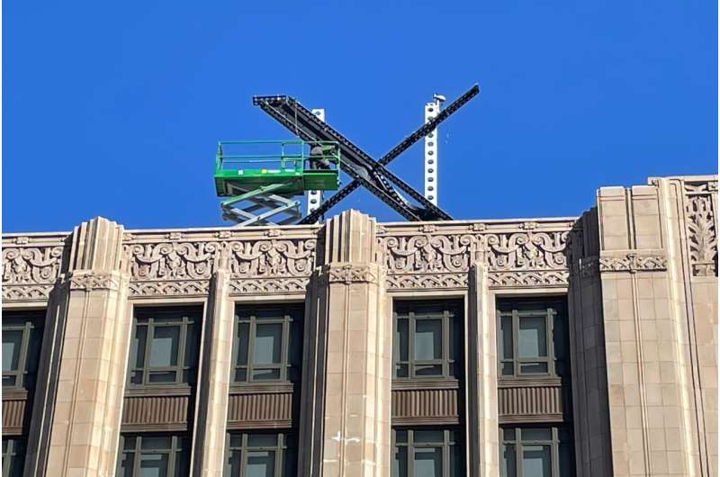 'X' logo installed atop Twitter building, spurring San Francisco to investigate permit violation