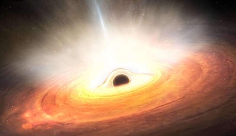 A black hole has cleared out its neighborhood