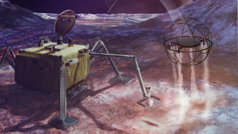 A hopping robot could explore Europa using locally harvested water