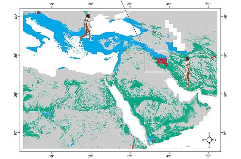 A likely place for Neanderthal and Homo sapiens interbreeding