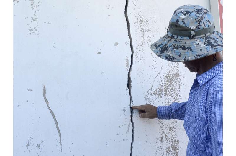 A magnitude 4.8 earthquake in southwestern South Korea cracks walls and leaves other minor damage