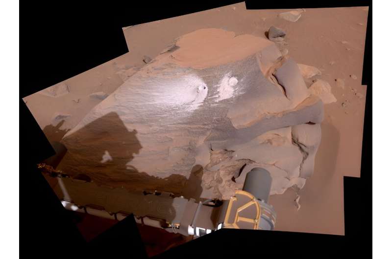 A NASA rover has reached a promising place to search for fossilised life on Mars