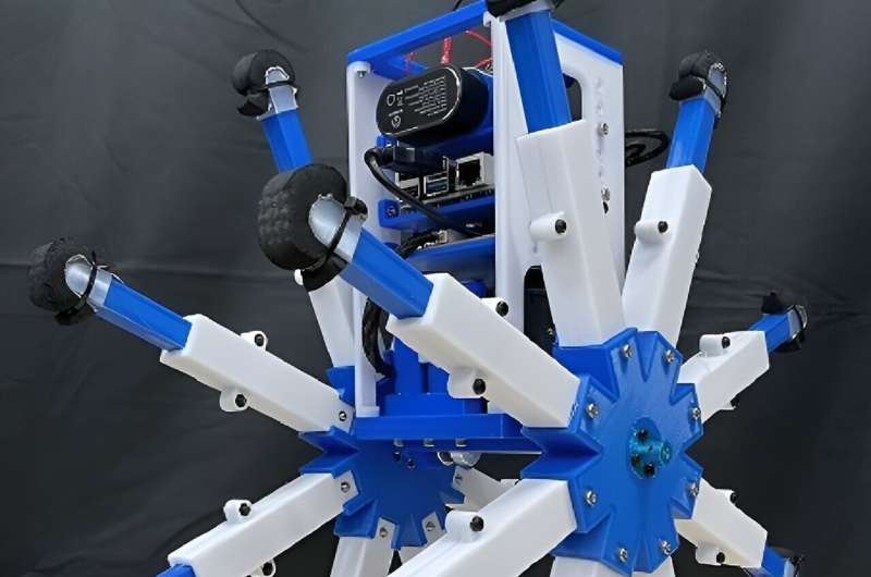 A rimless wheel robot that can reliably overcome steps