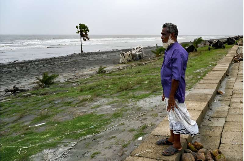 After a cyclone tore down his home in 2007, Bangladeshi fisherman Abdul Aziz moved about half a kilometre inland, further away from storm surge waves