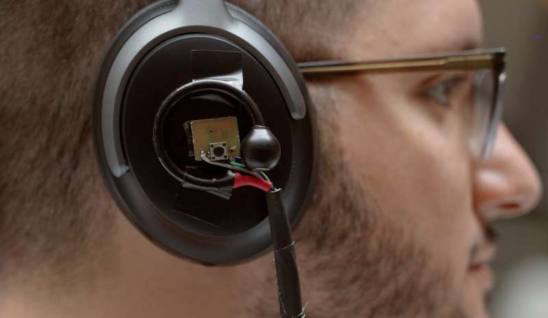 AI headphones let wearer listen to a single person in a crowd, by looking at them just once