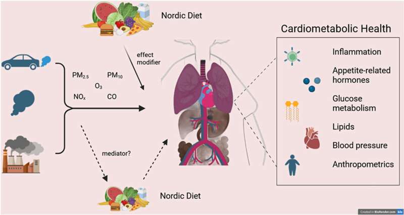 Air pollutants affect cardiometabolic health even at low levels, but diet may mitigate the outcomes