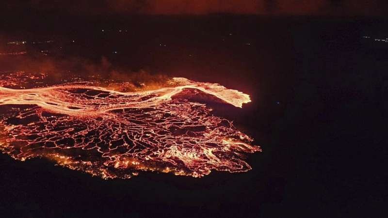 An Iceland volcano erupts again but spares the nearby town of Grindavik for now