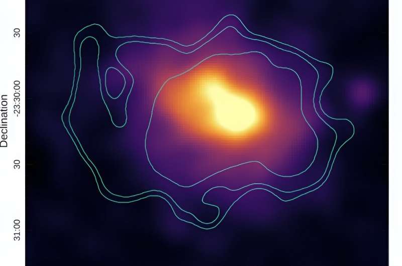 Astronomers detect radio halo in a massive galaxy cluster
