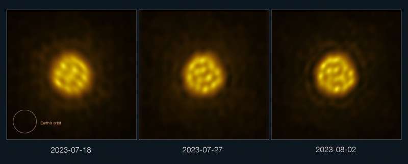 Astronomers observe bubbles on megastar’s floor