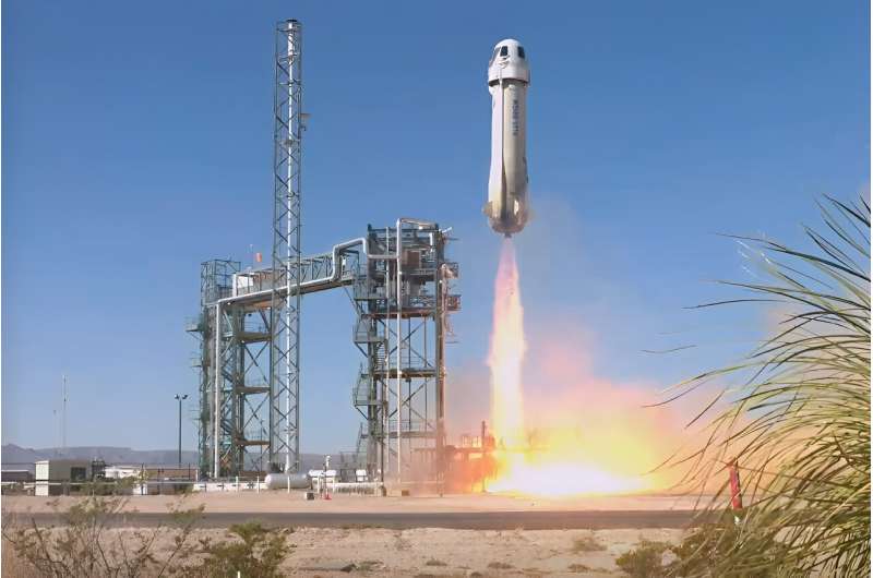 Blue Origin saw its first crewed launch since a rocket mishap in 2022 left rival Virgin Galactic as the sole operator in the fledgling suborbital tourism market