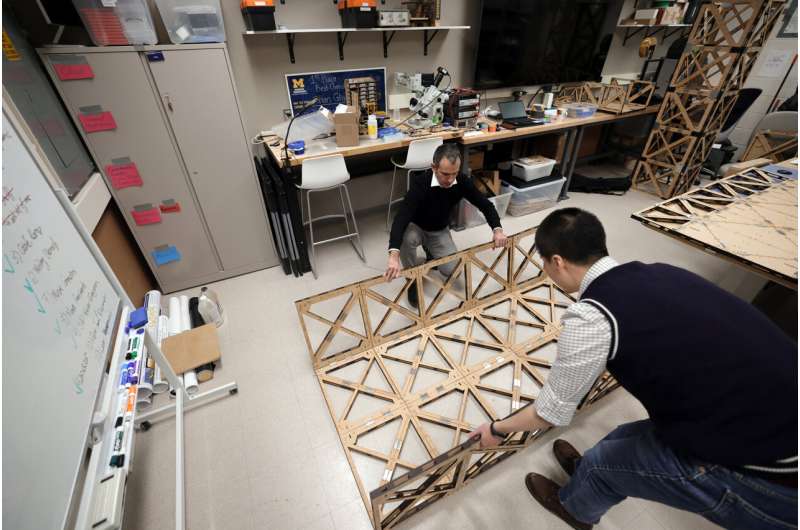 Bridge in a box: Unlocking origami's power to produce load-bearing structures