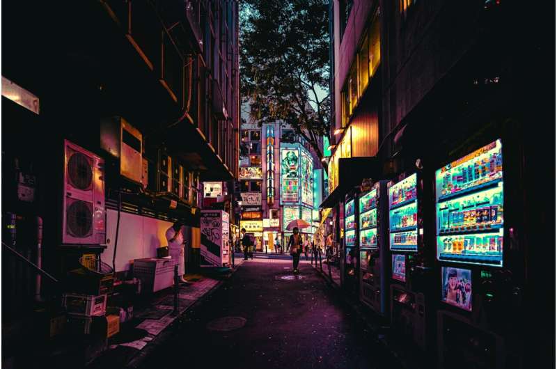 china street at night