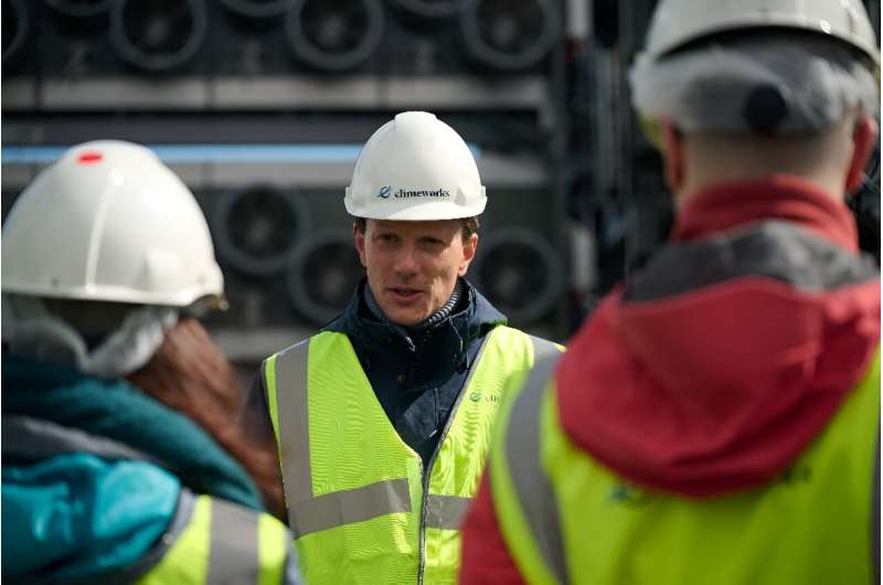 Christoph Gebald, co-CEO and co-founder of Swiss start-up Climeworks showed their new plant in Hellisheidi