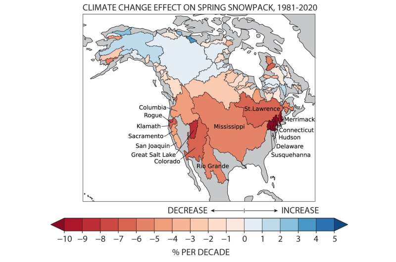 Climate change behind sharp drop in snowpack since 1980s