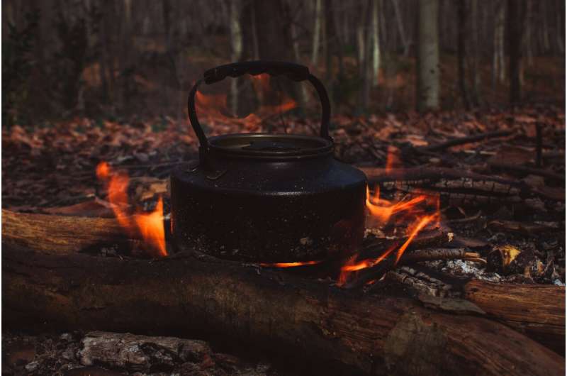 cooking over fire