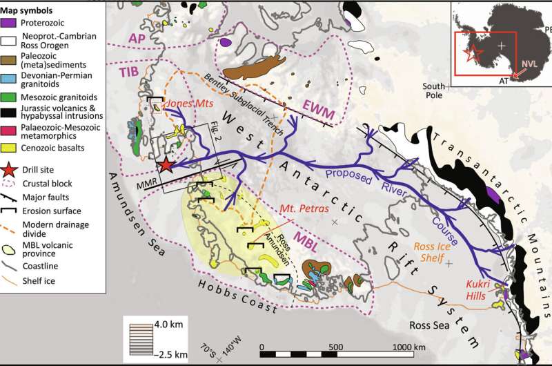 Core sediment samples show West Antarctica was likely river delta or estuary during Eocene