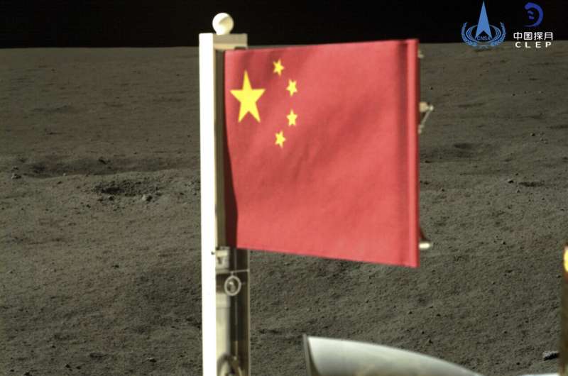 Craft unfurls China's flag on the far side of the moon and lifts off with lunar rocks to bring home