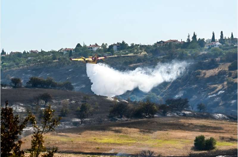 Critics say Greece does not have enough waterbombing aircraft: the government says it has ordered more