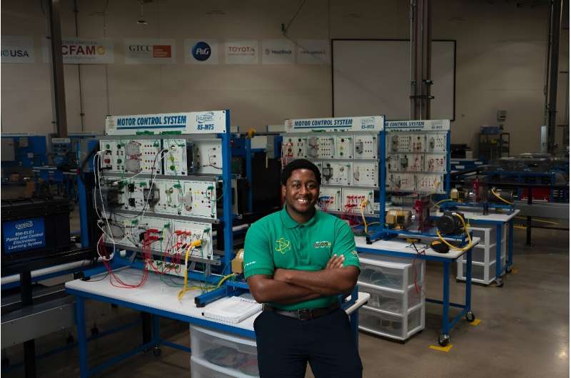 Devante Cuthbertson, 28, returned to school to join an apprenticeship program, working three days a week with Toyota in hopes of joining it full-time