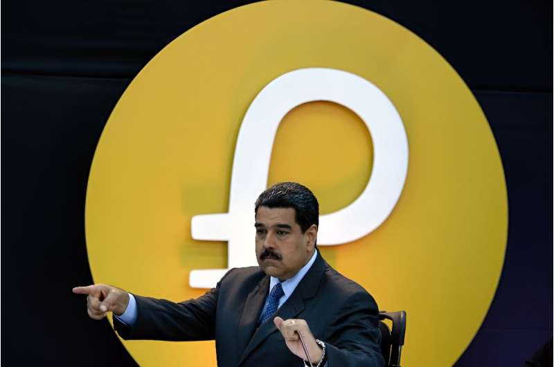 El presidente de Venezuela Nicolás Maduro el 20 de febrero de 2018 al anunciar el lanzamiento de una criptomoneda denominada &quot;Petro&quot;