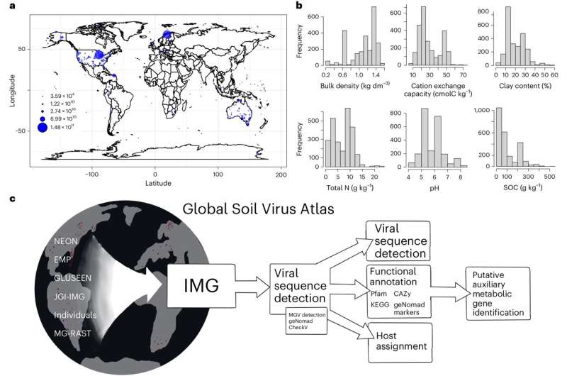 Enormous diversity and biogeochemical potential is contained within the soil virosphere