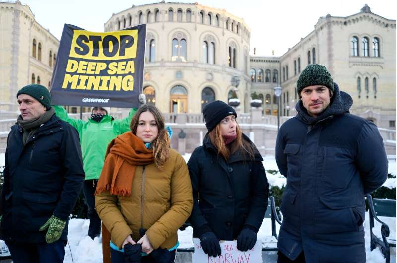 Environmental activists worried about the potential impact of deep-sea mining protested outside of Norway's parliament as lawmakers debated and approved a measure that allows exploration to begin