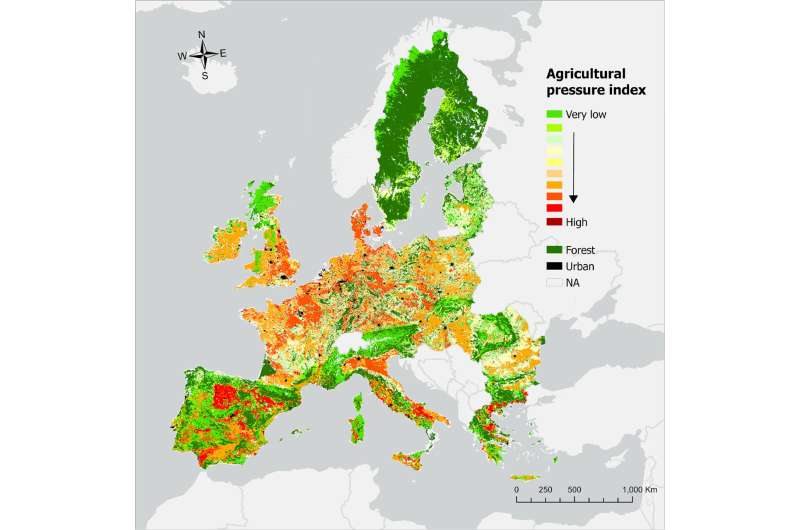 Un estudio a escala europea investiga cómo la agricultura afecta al agua dulce