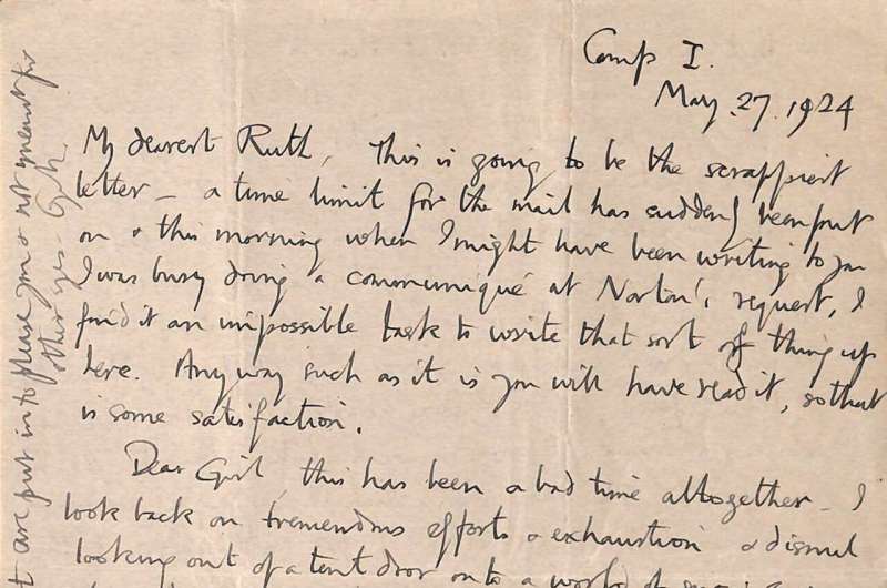 Everest mountaineer's letters digitized for the first time